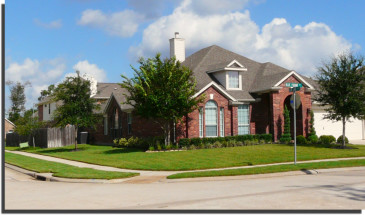 home on the corner in Louetta Lakes