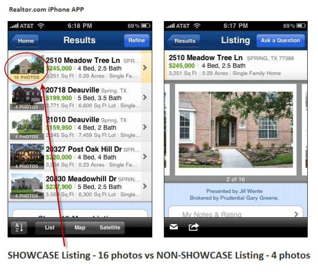 Realtor.com iPhone APP Spring Texas Real Estate