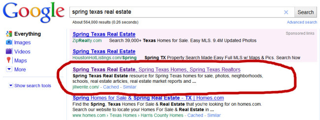 google search results spring texas real estate